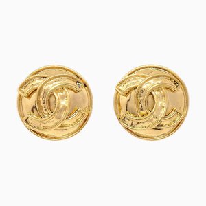 Chanel Button Earrings Black 94P 03519, Set of 2