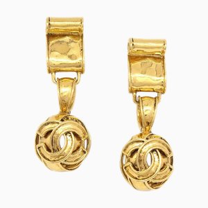 Chanel 1994 Shaking Earrings Clip-On Gold 80475, Set of 2