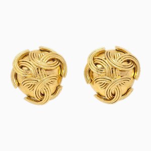 Dreifache Ohrringe aus Gold von Chanel, 2 . Set