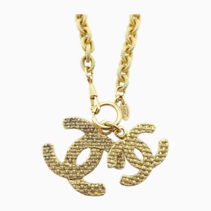 Woven CC Pendant Necklace in Gold from Chanel