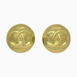 Chanel 1995 Button Earrings Gold Ao28227, Set of 2