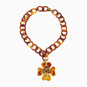 Halskette mit Kleeblatt-Anhänger aus Gold von Chanel
