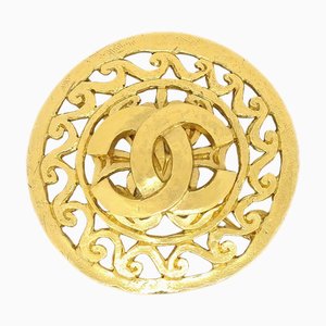 CHANEL 1995 Broche Paisley Fretwork Or 60392