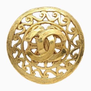 Fretwork Paisley Brooch Pin in Gold from Chanel