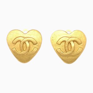 Heart Earrings in Gold from Chanel, Set of 2