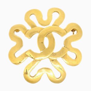 CHANEL 1995 Broche Bordure Squiggle Doré 34176