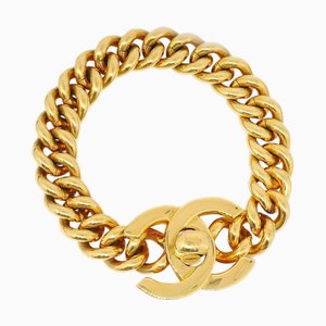 CHANEL 1995 Turnlock Bracelet Gold 70610