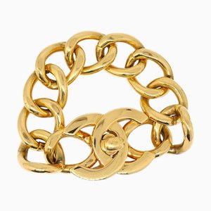 CHANEL 1996 Turnlock Bracciale a catena in oro ao31975