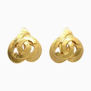 Chanel 1997 Heart Cc Boucles d'Oreilles Doré Moyen Ak38397K, Set de 2