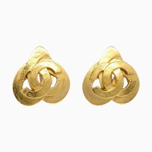 Orecchini Chanel 1997 Heart CC in oro medio Ak38397K, set di 2