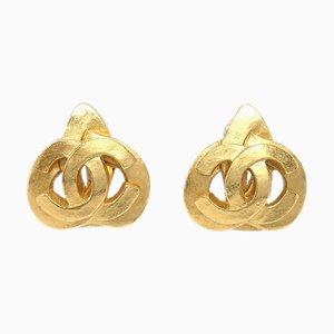 Chanel 1997 Heart Earrings Gold Medium 46359, Set of 2