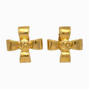 Ribbon Cross Earrings from Chanel, Set of 2