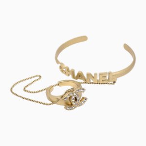 Cruise Crystal & Gold CC Ring & Bracelet from Chanel
