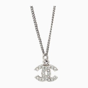CC Halskette aus Kristall & Silber von Chanel