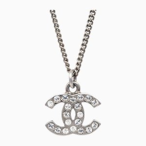 CC Halskette aus Kristall & Silber von Chanel