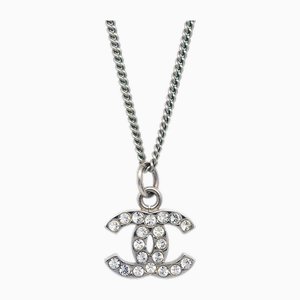 Crystal & Silver CC Necklace from Chanel