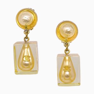 Chanel Artificial Pearl Dangle Earrings 97P 130867, Set of 2