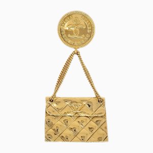 Taschenbrosche in Gold von Chanel