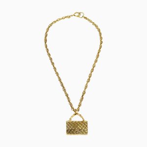 CHANEL Bag Gold Chain Pendant Necklace 95P 171157