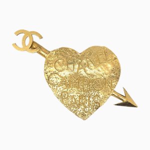 CHANEL Broche Corazón Arco y Flecha Oro 93A 29093