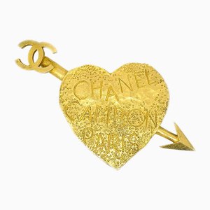 Herzförmige Brosche mit Pfeil und Bogen von Chanel
