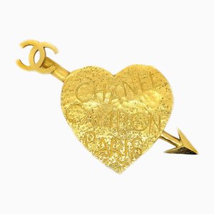Bow and Arrow Heart Brooch Pin from Chanel