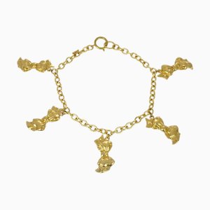 CHANEL Bow Chain Necklace Gold 121299