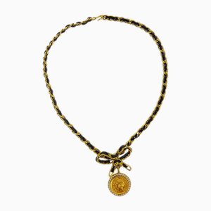 Bow Medallion Rhinestone Pendant from Chanel