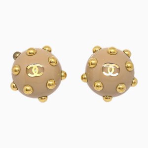 Boucles d'Oreilles Clip-On Button de Chanel, Set de 2