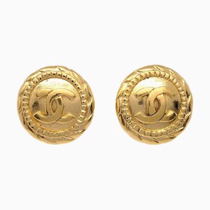 Orecchini a bottone Chanel in oro 2398 131777, set di 2