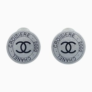 Clip-On Button Earrings from Chanel, Set of 2