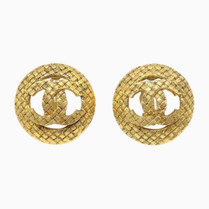 Clip-On Button Earrings from Chanel, Set of 2