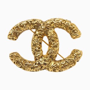CHANEL CC Brooch Pin Gold 93A 151291