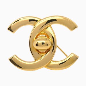 CHANEL CC Brooch Pin Gold 96A 151294