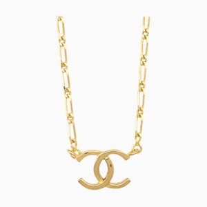 CHANEL CC Chain Pendant Necklace Gold 3279/1982 132321