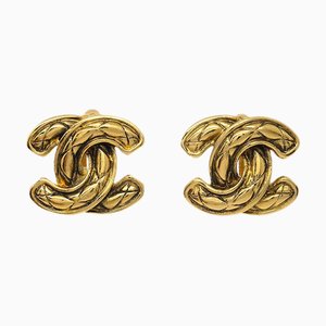 Boucles d'Oreilles Clip-On Chanel Cc Doré 2433 140320, Set de 2