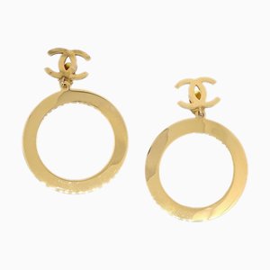 Chanel Cc Hoop Earrings Gold Ao31739, Set of 2