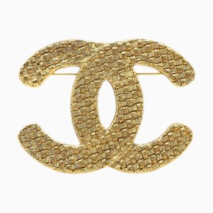 CHANEL CC Quilted Brooch Pin Gold 1261/29 131573