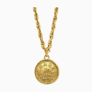 CHANEL Charm Gold Chain Pendant Necklace 123058