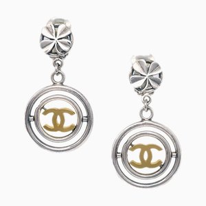 Orecchini pendenti Chanel Clover in argento 96P 112496, set di 2