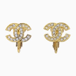 Mini Cc Ohrringe aus Kristall & Gold von Chanel, 2 . Set