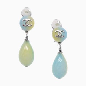 Chanel Dangle Earrings Light Blue 99P 130778, Set of 2