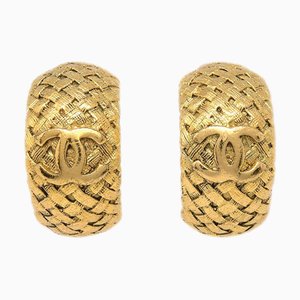 Chanel Earrings Clip-On Gold 29/2835 142119, Set of 2