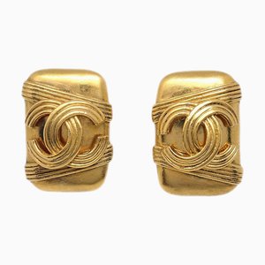 Chanel Earrings Clip-On Gold 94A 131515, Set of 2