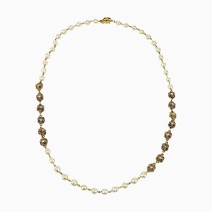 Collier chaîne en or avec fausses perles CHANEL 140308