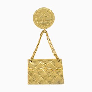 CHANEL Gold Bag Brooch Pin 23 112261