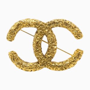 Goldene Cc Brosche von Chanel