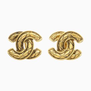 Chanel Gold Cc Earrings Clip-On 2459 132744, Set of 2