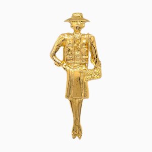 CHANEL Gold Mademoiselle Brooch Pin 113284