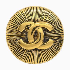 CHANEL Gold Medallion Brooch Pin 1136 123243
